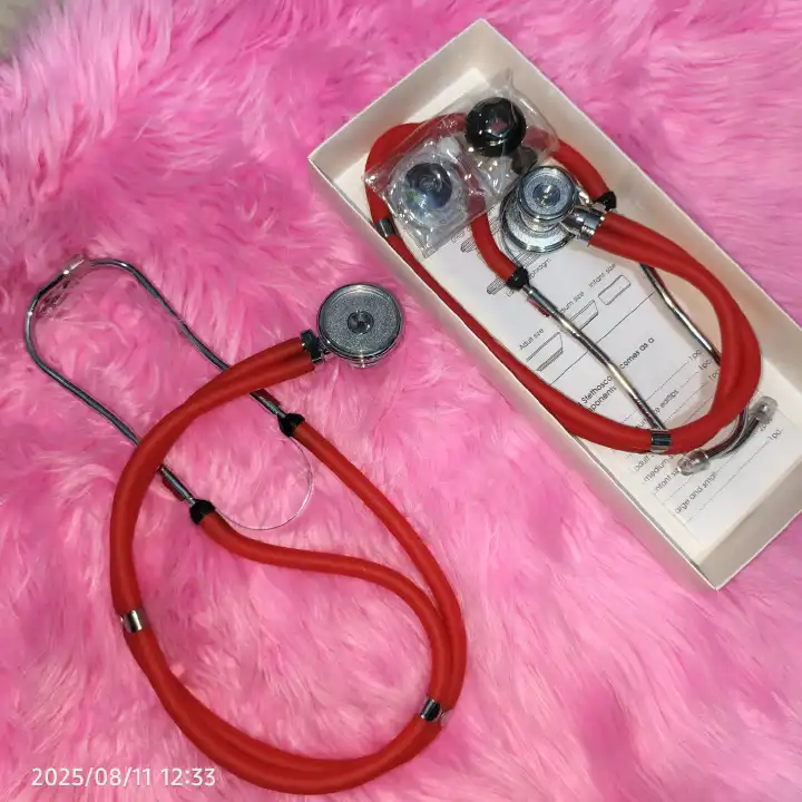 Double Tube Dual Head Professional Sprague Rappaport Diagnostic Stethoscope- red
-double-tube-dual-head-professional-sprague-rappaport-diagnostic-stethoscope-black-15688