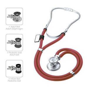 Double Tube Dual Head Professional Sprague Rappaport Diagnostic Stethoscope- red
-double-tube-dual-head-professional-sprague-rappaport-diagnostic-stethoscope-black-15688