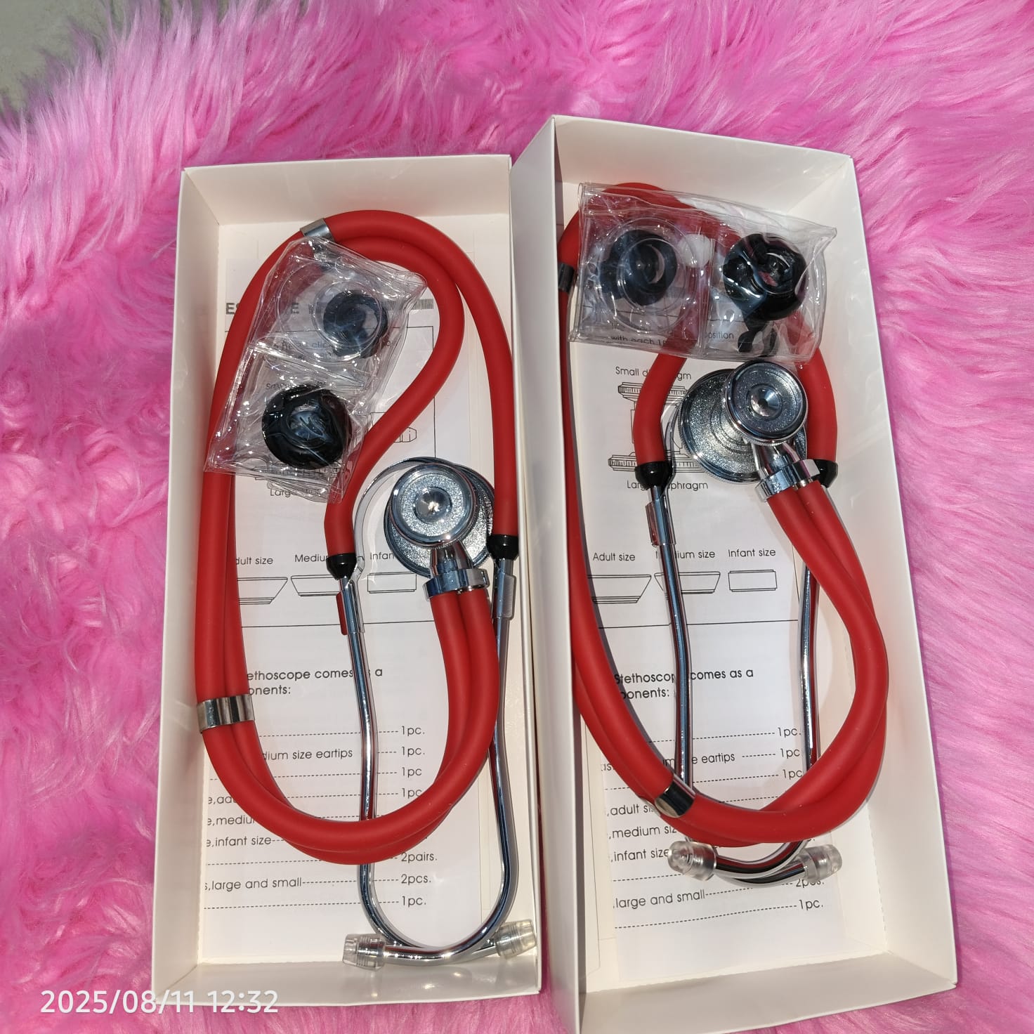 Double Tube Dual Head Professional Sprague Rappaport Diagnostic Stethoscope- red
-double-tube-dual-head-professional-sprague-rappaport-diagnostic-stethoscope-black-15688