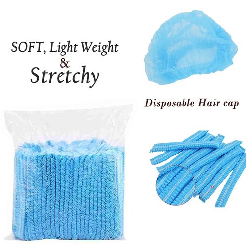 100 Pcs 21” Disposable Bouffant Caps, Hair Head Cover Net, Non-Woven, Medical, Labs, Spa, Nurse, Tattoo, Food Service, Health, For Men and Women
100 Pcs 21” Disposable Bouffant Caps, Hair Head Cover