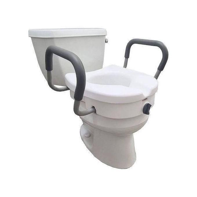 Toilet Seat Raiser with armrest + Grabber