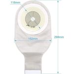 10 PCS Colostomy Bags Ostomy Supplies for Ileostomy Stoma Care One-Piece Ostomy Bag Barrier with Stripes Colonoscopy Colostomy Bag Max Cut 15-60mm Back Window+ a packe of gloves
10 PCS Colostomy Bags