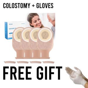 10 PCS Colostomy Bags Ostomy Supplies for Ileostomy Stoma Care One-Piece Ostomy Bag Barrier with Stripes Colonoscopy Colostomy Bag Max Cut 15-60mm Back Window+ a packe of gloves
10 PCS Colostomy Bags