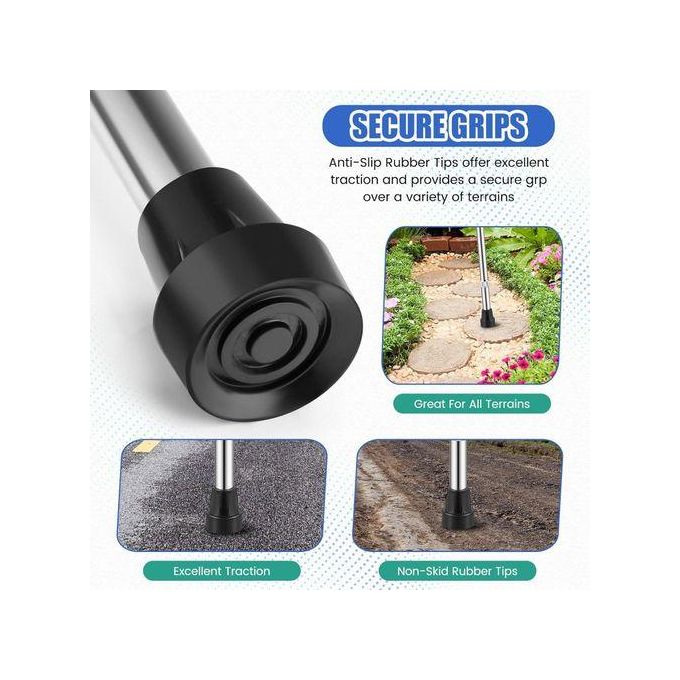 THE ADORNED ADJUSTABLE ELBOW CRUTCH / AN ADJUSTABLE FOREARM CRUTCH, AN ELBOW SUPPORT CRUTCH, OR A FOREARM MOBILITY AID. IT MAY BE DESCRIBED AS A HEIGHT-ADJUSTABLE ARM CRUTCH