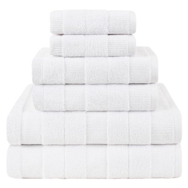 FAMILY SIZE PREMIUM COTTON BATH TOWEL SET.100 PERCENT PURE COTTON FAMILY BATH TOWELS.PREMIUM QUALITY WHITE COTTON BATH TOWEL PACK.SOFT ABSORBENT FAMILY PACK BATH TOWELS.