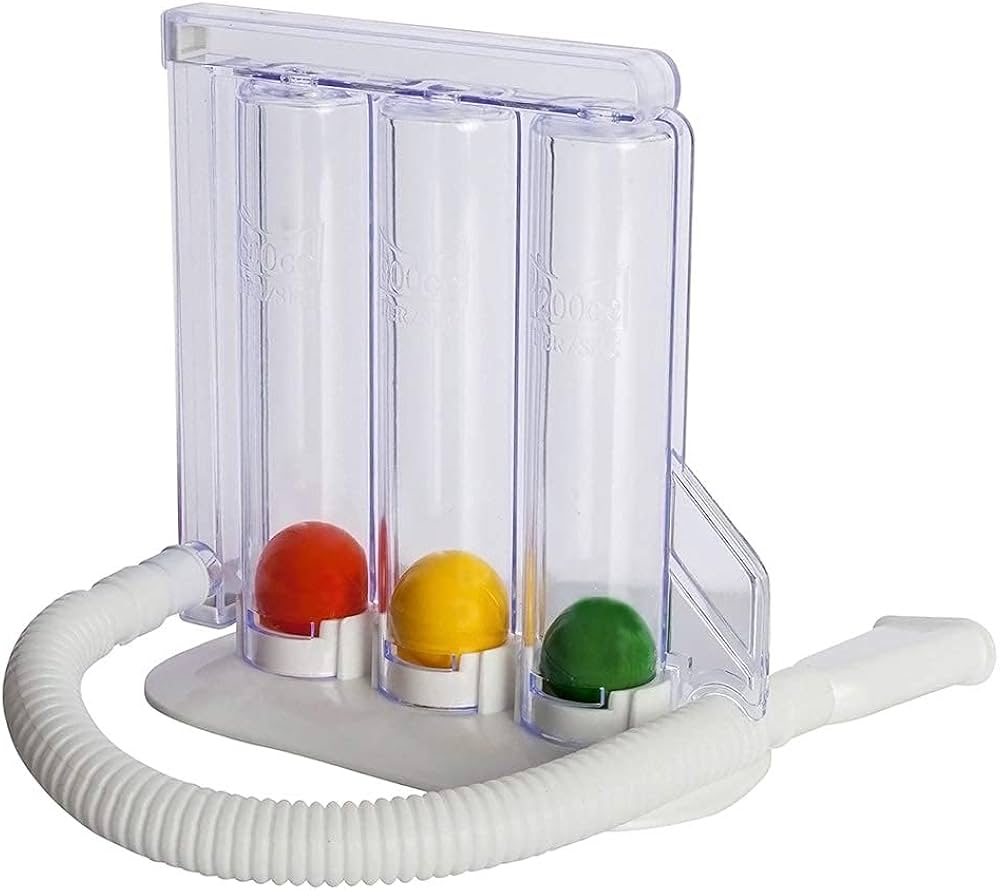 3-BALL INCENTIVE SPIROMETER. THREE BALL INCENTIVE SPIROMETER•  3-BALL RESPIRATORY EXERCISER•  TRIPLE BALL BREATHING EXERCISER•  INCENTIVE SPIROMETER THREE BALL TYPE•  3-CHAMBER INCENTIVE SPIROMETER•