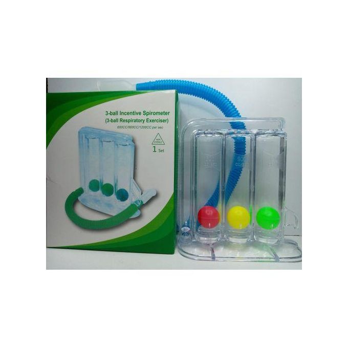 3-BALL INCENTIVE SPIROMETER. THREE BALL INCENTIVE SPIROMETER•  3-BALL RESPIRATORY EXERCISER•  TRIPLE BALL BREATHING EXERCISER•  INCENTIVE SPIROMETER THREE BALL TYPE•  3-CHAMBER INCENTIVE SPIROMETER•