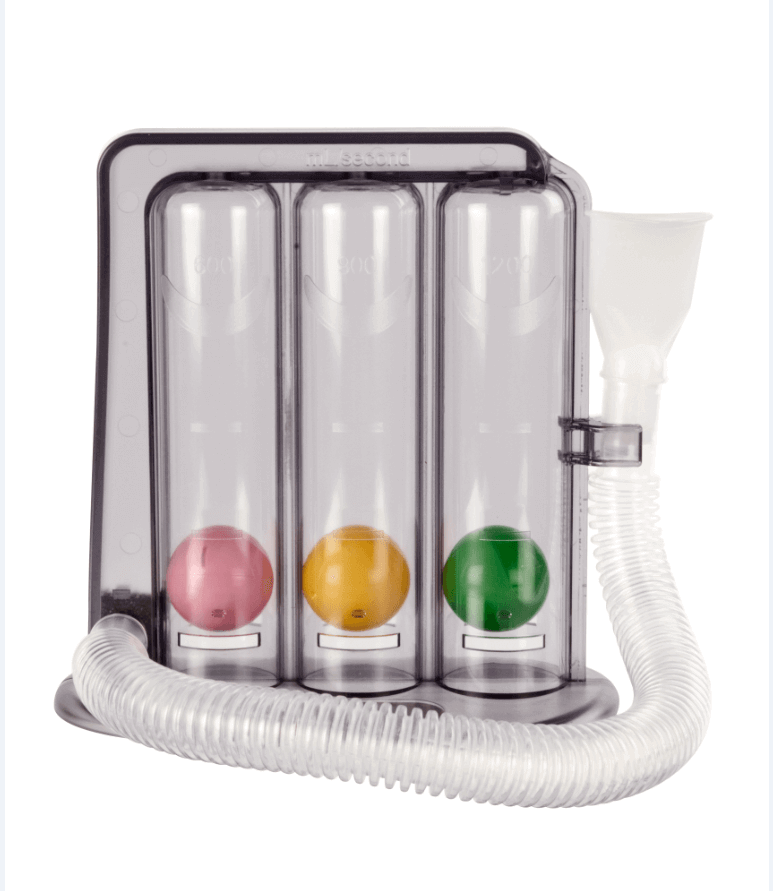 3-BALL INCENTIVE SPIROMETER. THREE BALL INCENTIVE SPIROMETER•  3-BALL RESPIRATORY EXERCISER•  TRIPLE BALL BREATHING EXERCISER•  INCENTIVE SPIROMETER THREE BALL TYPE•  3-CHAMBER INCENTIVE SPIROMETER•