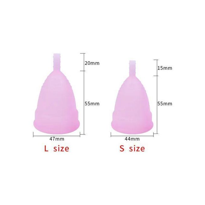 Pink Reusable Menstrual Cup Silicone Medical Grade Economical Alternative To Sanitary Napkins Periods Cup