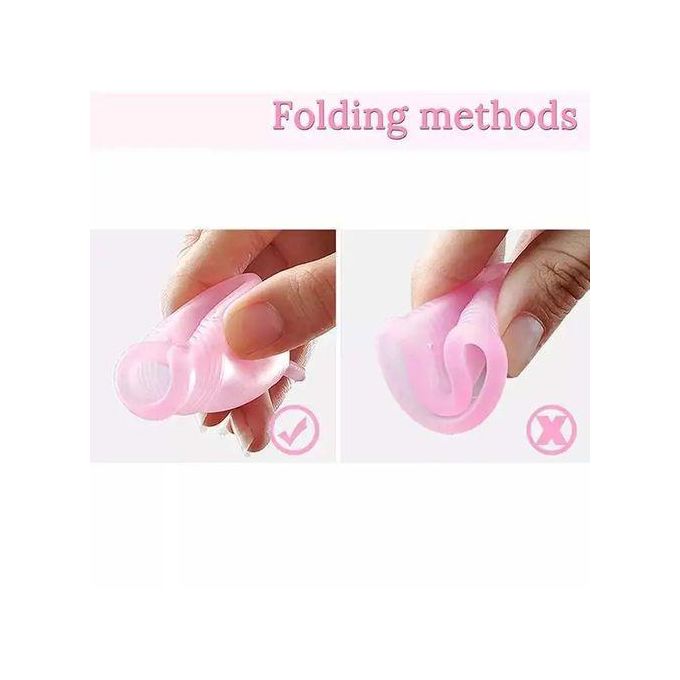 Pink Reusable Menstrual Cup Silicone Medical Grade Economical Alternative To Sanitary Napkins Periods Cup