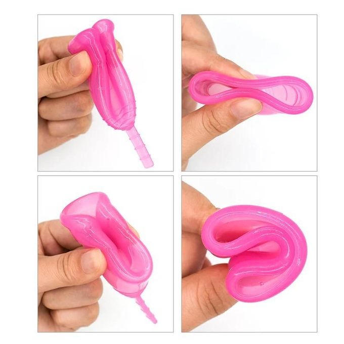 Pink Reusable Menstrual Cup Silicone Medical Grade Economical Alternative To Sanitary Napkins Periods Cup