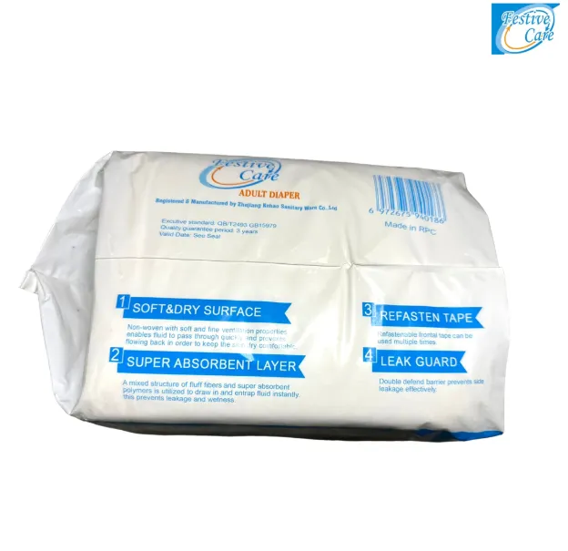 FESTIVE CARE ADULT DIAPER ULTRA – X-LARGE (PACK OF 10). ADULT INCONTINENCE DIAPER, DISPOSABLE ADULT NAPPY, OR ADULT PROTECTIVE UNDERWEAR,