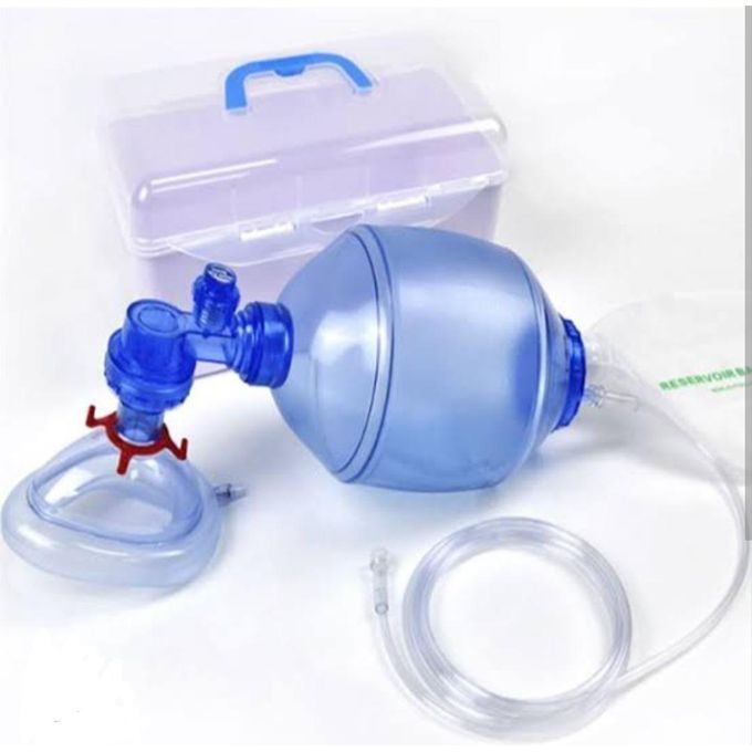 A PAEDIATRIC AMBU BAG. A PAEDIATRIC MANUAL RESUSCITATOR, CHILD RESUSCITATION BAG, OR PAEDIATRIC BAG-VALVE-MASK (BVM), PARTICULARLY IN MEDICAL, EMERGENCY, AND CLINICAL SETTINGS.