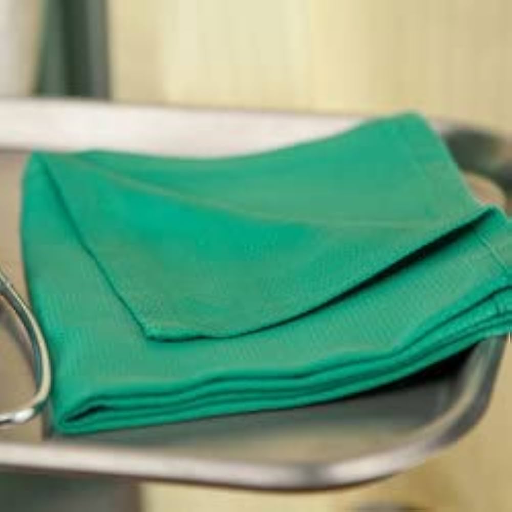 GREEN SURGICAL TOWEL WITH HOLE, FENESTRATED GREEN TOWEL, GREEN MEDICAL FENESTRATED DRAPE, GREEN OPERATING ROOM TOWEL WITH OPENING, GREEN SURGICAL FENESTRATED CLOTH, GREEN PROCEDURE TOWEL WITH HOLE, GR