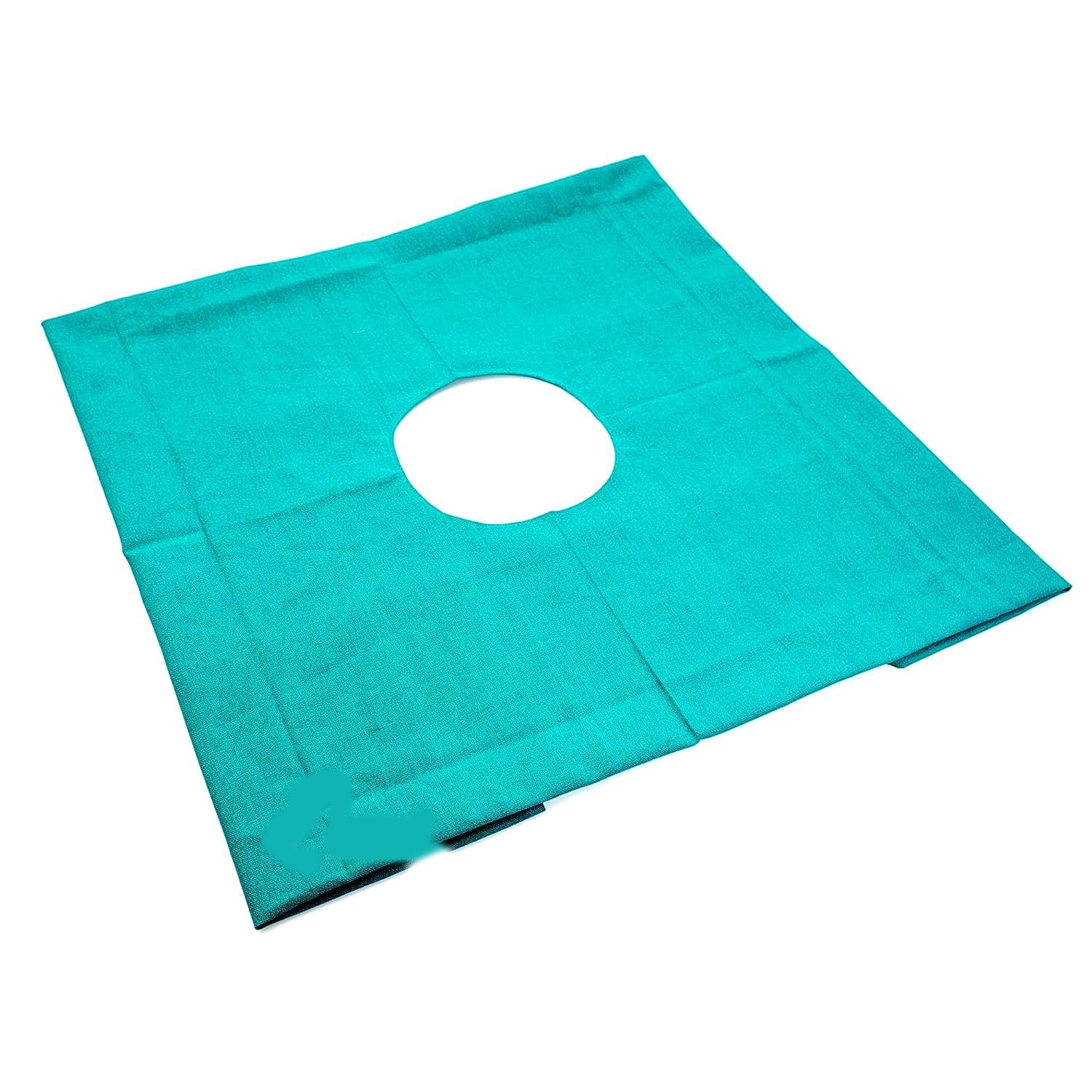 GREEN SURGICAL TOWEL WITH HOLE, FENESTRATED GREEN TOWEL, GREEN MEDICAL FENESTRATED DRAPE, GREEN OPERATING ROOM TOWEL WITH OPENING, GREEN SURGICAL FENESTRATED CLOTH, GREEN PROCEDURE TOWEL WITH HOLE, GR