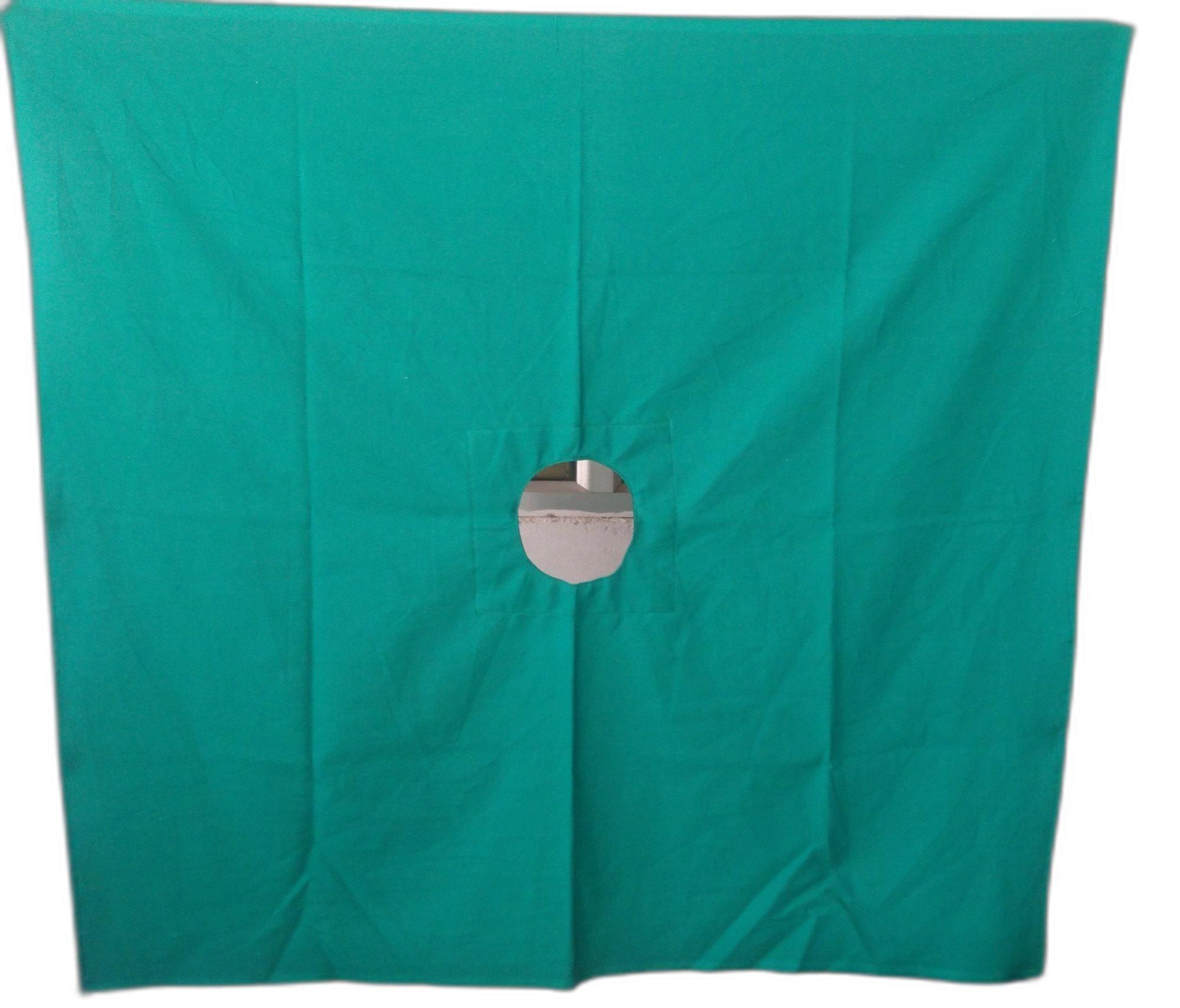 GREEN SURGICAL TOWEL WITH HOLE, FENESTRATED GREEN TOWEL, GREEN MEDICAL FENESTRATED DRAPE, GREEN OPERATING ROOM TOWEL WITH OPENING, GREEN SURGICAL FENESTRATED CLOTH, GREEN PROCEDURE TOWEL WITH HOLE, GR