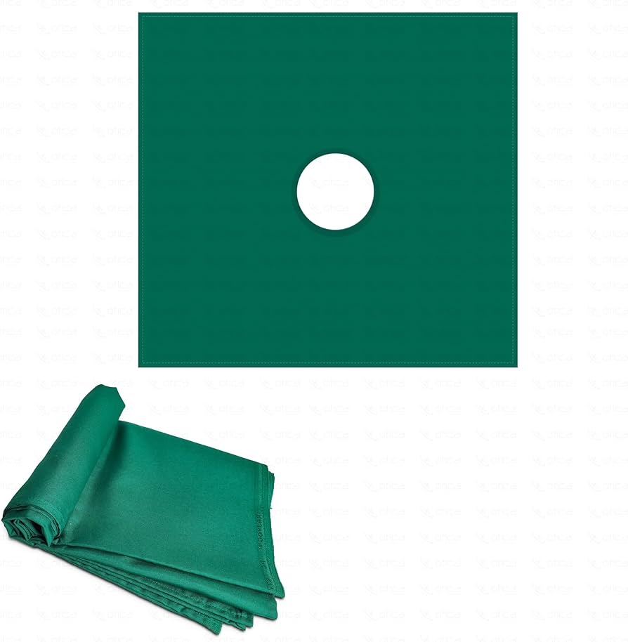 GREEN SURGICAL TOWEL WITH HOLE, FENESTRATED GREEN TOWEL, GREEN MEDICAL FENESTRATED DRAPE, GREEN OPERATING ROOM TOWEL WITH OPENING, GREEN SURGICAL FENESTRATED CLOTH, GREEN PROCEDURE TOWEL WITH HOLE, GR