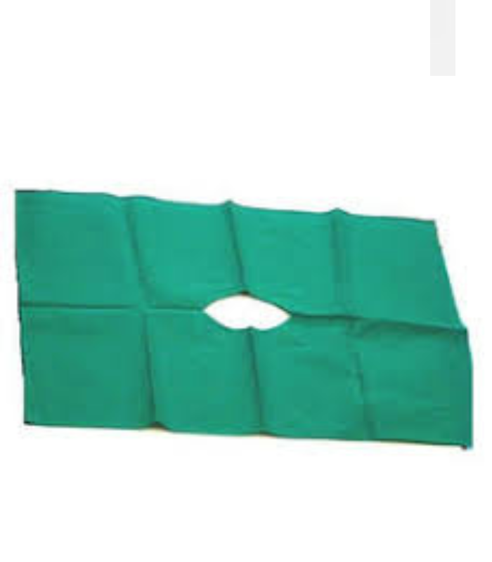 GREEN SURGICAL TOWEL WITH HOLE, FENESTRATED GREEN TOWEL, GREEN MEDICAL FENESTRATED DRAPE, GREEN OPERATING ROOM TOWEL WITH OPENING, GREEN SURGICAL FENESTRATED CLOTH, GREEN PROCEDURE TOWEL WITH HOLE, GR