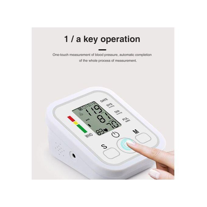 Electronic Digital Arm BP Blood Pressure Monitor Machine Heartbeat Pulse Meter Test Sphygmomanometer + USB cable/ Electronic Digital Arm BP Blood Pressure Monitor Machine Heartbeat Pulse Meter Test Sp