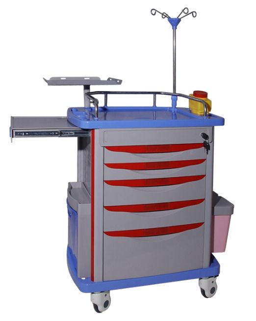 EMERGENCY CRASH CART. edical trolley designed to store, organize, and transport essential emergency drugs, equipment, and supplies required for life-saving interventions. It ensures rapid response dur