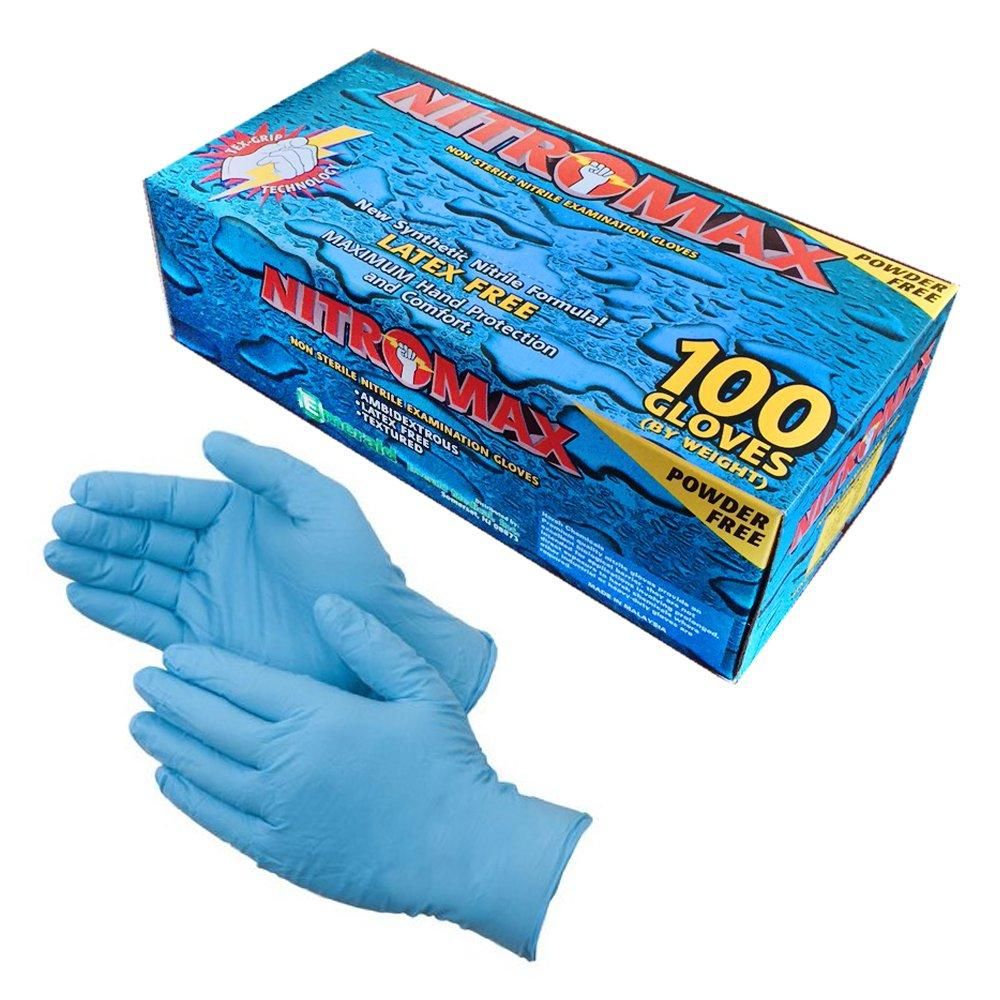 NITROMAX GLOVES (NON STERILE). Disposable protective gloves designed for routine medical examinations, laboratory work, cleaning, and general hygiene applications where sterility is not required.
