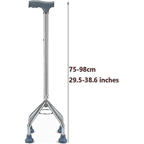 Aluminum Alloy Elderly Medical Walking Quad Canes Small Base Four-Corners Claw Adjustable Crutches for Disabled/
