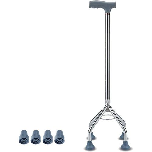 Aluminum Alloy Elderly Medical Walking Quad Canes Small Base Four-Corners Claw Adjustable Crutches for Disabled/