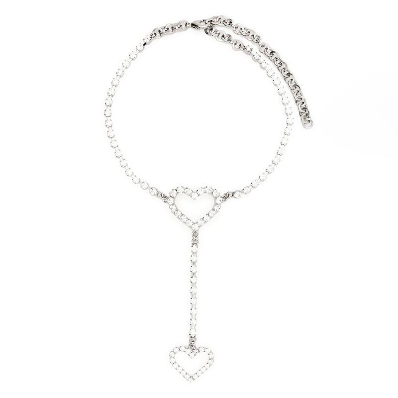 Love necklace niche design hollow heart simple fashion sweet cool high-grade jewelry women