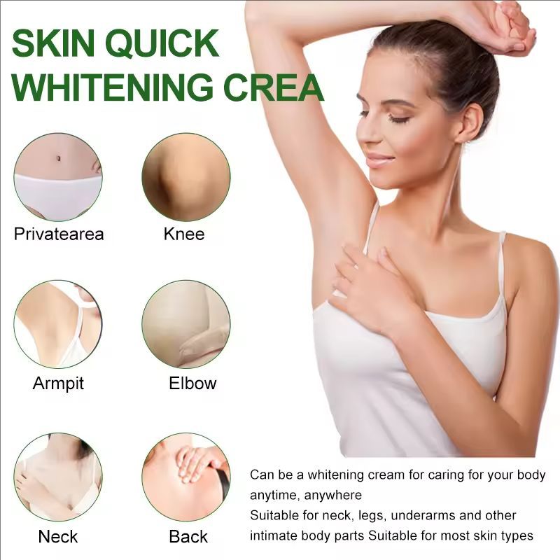 Body Whitening Cream Private Parts Underarm Bleaching Serum Whiten Butt Knee Brighten Inner Thigh Intimate Crema blanqueadora