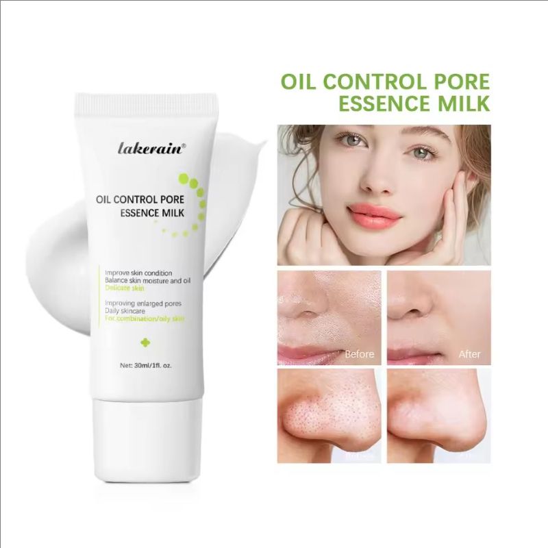 Milk Pore Minimizer Essence Face Primer Base Primer for Shine and Oil Control Hides Wrinkles and Fine Lines Long-lasting