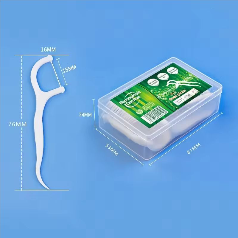 50pcs Dental Floss Flosser Picks Teeth Toothpicks Stick Tooth Clean Oral Care 7.5cm Dental Cleaning Toothpicks Floss Picks