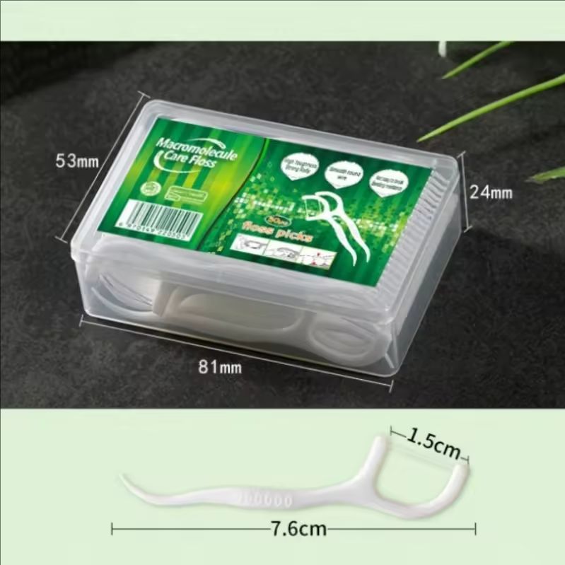 50pcs Dental Floss Flosser Picks Teeth Toothpicks Stick Tooth Clean Oral Care 7.5cm Dental Cleaning Toothpicks Floss Picks