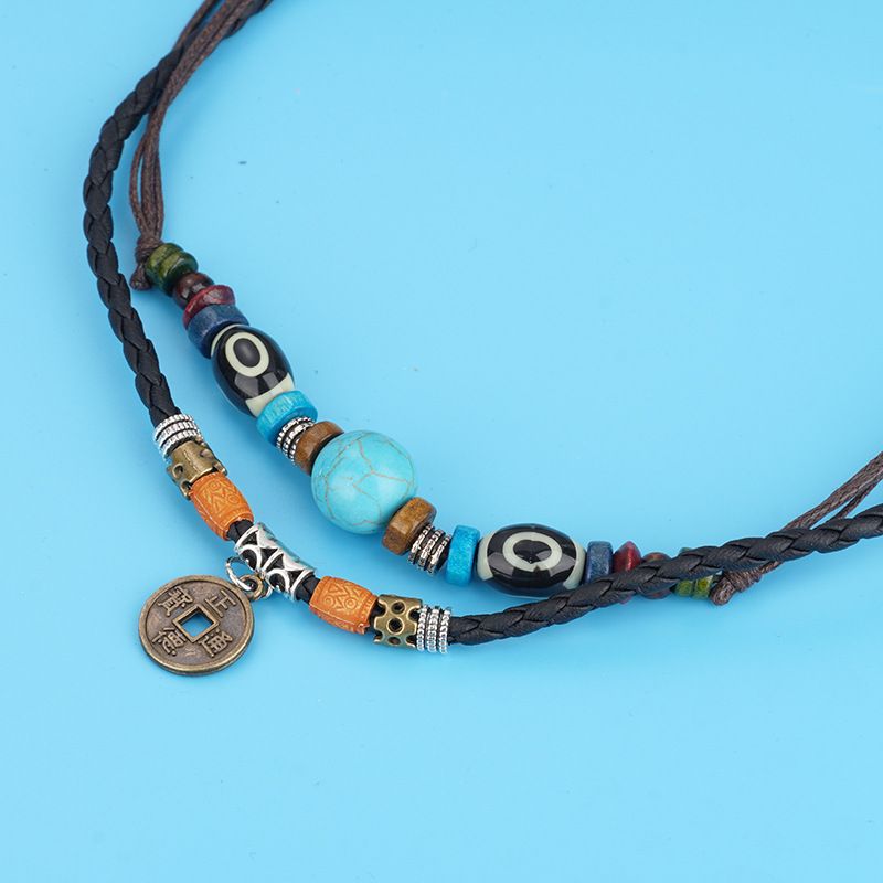 Anchor necklace, men's retro trendy pendant, collarbone chain, Japanese and Korean version couple accessory gift