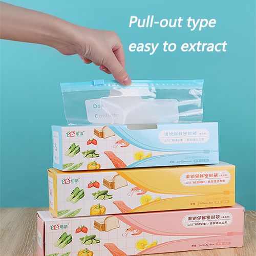Reusable Zipper Bag Ziplock Bags Stand Up Zip Shut Plastic Freezer Bag Fruit Vegetable Ziplock Kitchen Food Storage Organizors