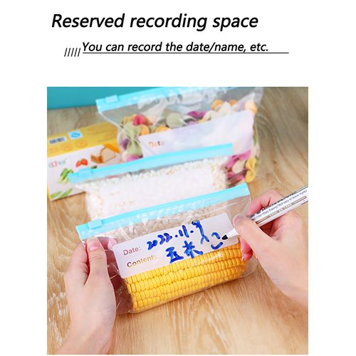 Reusable Zipper Bag Ziplock Bags Stand Up Zip Shut Plastic Freezer Bag Fruit Vegetable Ziplock Kitchen Food Storage Organizors
