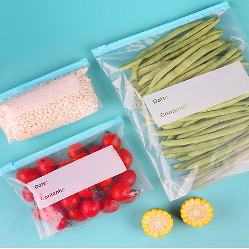 Reusable Zipper Bag Ziplock Bags Stand Up Zip Shut Plastic Freezer Bag Fruit Vegetable Ziplock Kitchen Food Storage Organizors