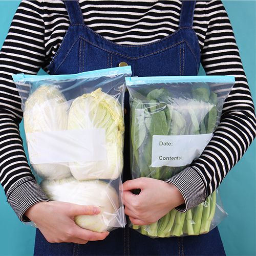Reusable Zipper Bag Ziplock Bags Stand Up Zip Shut Plastic Freezer Bag Fruit Vegetable Ziplock Kitchen Food Storage Organizors