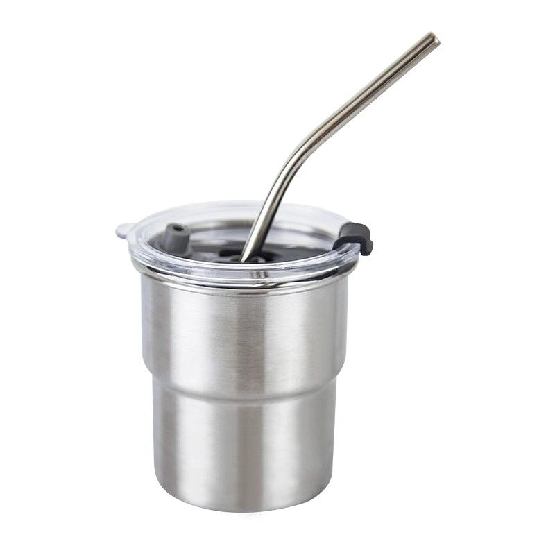 【BOGOF】Stainless Steel Coffee cup 300ML 10.5OZ  Anti-Scalding handy cup with cover  Insulated coffee cup  Outdoor travel tableware cup