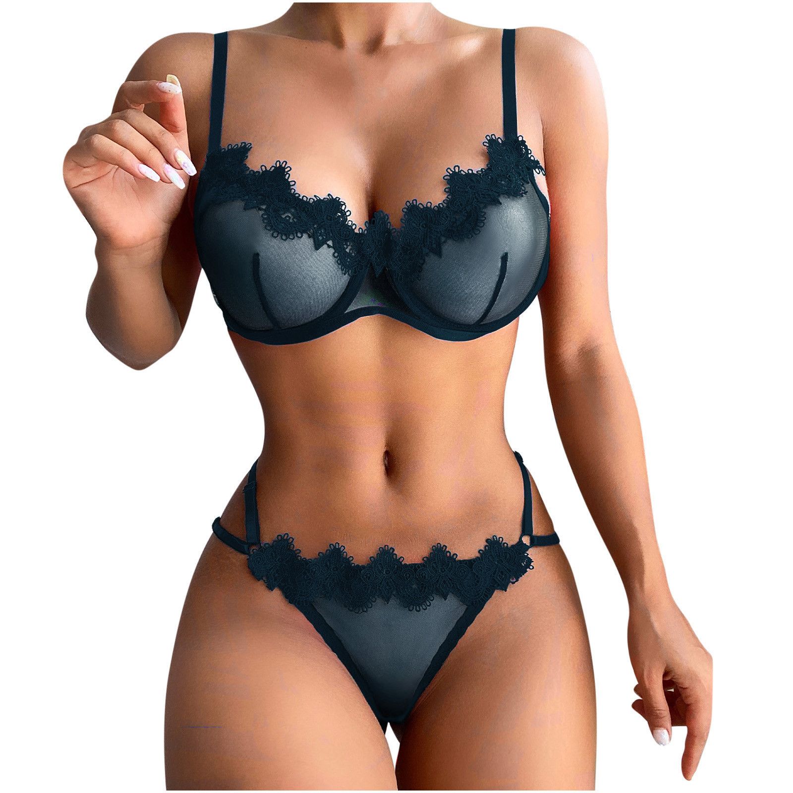 Floral Lace Lingerie Set 2pc - Sexy Bra & Panty Set for Women | Delivery within Kenya