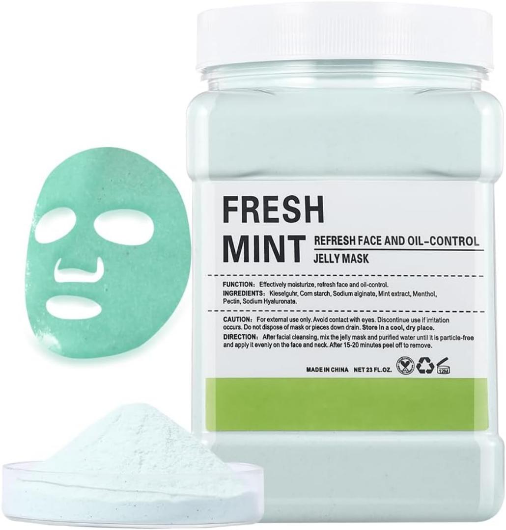 New arrival Fresh Mint Jelly Masks for Facials Professional,Jelly Face Mask Skin Care Hydrating,Jelly Masks Powder for Face Moisturizing,Smoothing,Deep Cleaning,Oil Contral,for All the Skin
