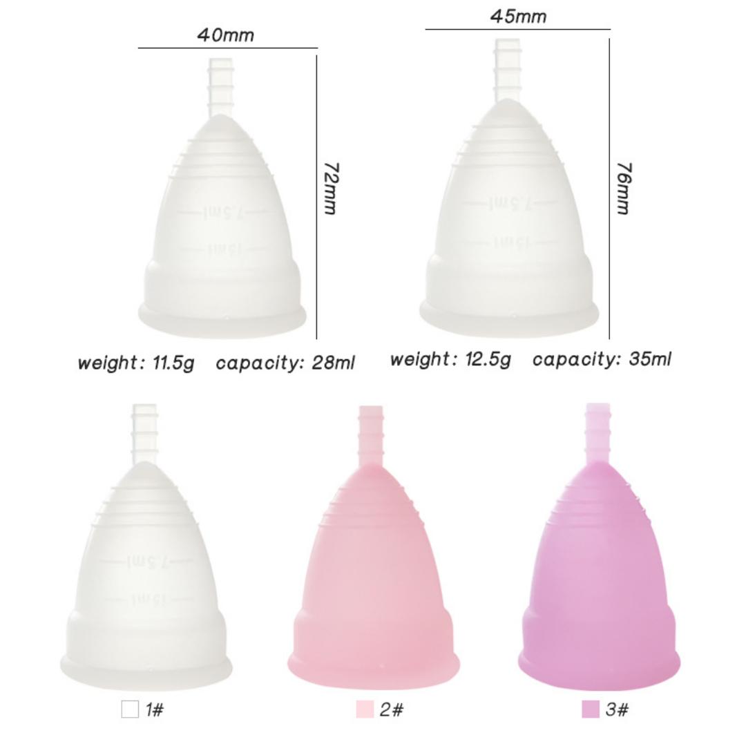 (Easter Sale)  Medical grade silicone menstrual cup women feminine hygiene period cup reusable up to 10 years in small and large size coppetta mestruale coupe moon cup buy in Kenya
