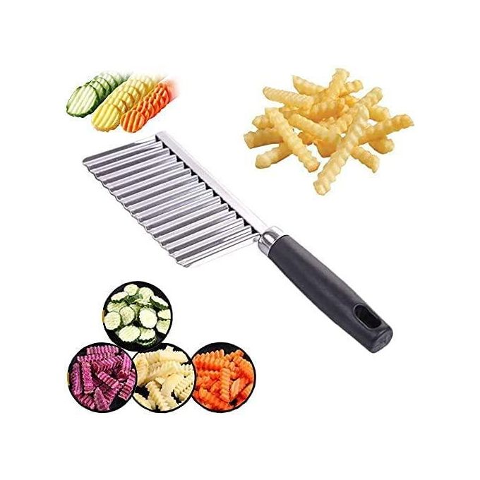 (Easter Sale) Stainless Steel stylish Vegetable Salad Chopping Knife Crinkle Cutters buy in Kenya