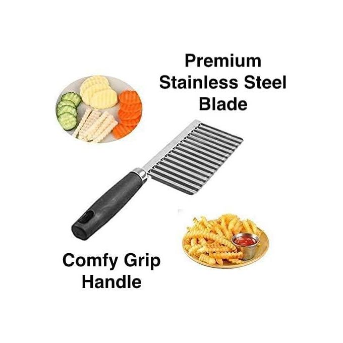 (Easter Sale) Stainless Steel stylish Vegetable Salad Chopping Knife Crinkle Cutters buy in Kenya