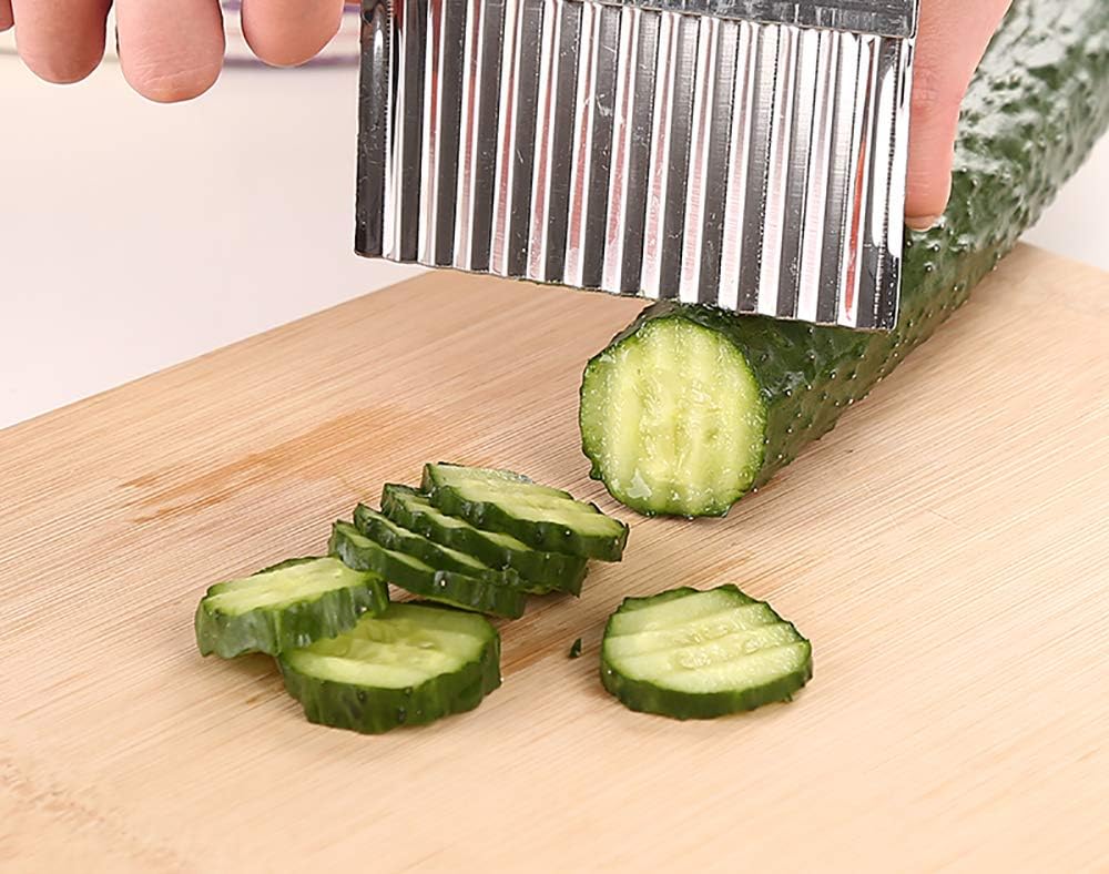 (Easter Sale) Stainless Steel stylish Vegetable Salad Chopping Knife Crinkle Cutters buy in Kenya
