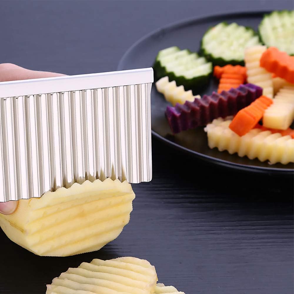 (Easter Sale) Stainless Steel stylish Vegetable Salad Chopping Knife Crinkle Cutters buy in Kenya