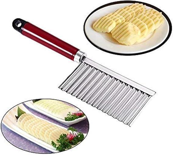 (Easter Sale) Stainless Steel stylish Vegetable Salad Chopping Knife Crinkle Cutters buy in Kenya