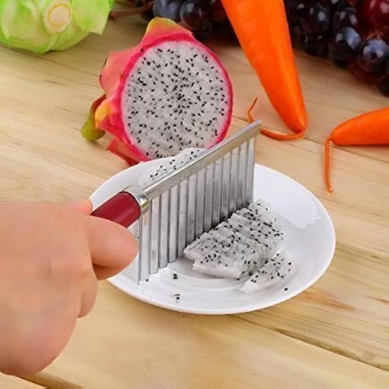 (Easter Sale) Stainless Steel stylish Vegetable Salad Chopping Knife Crinkle Cutters buy in Kenya