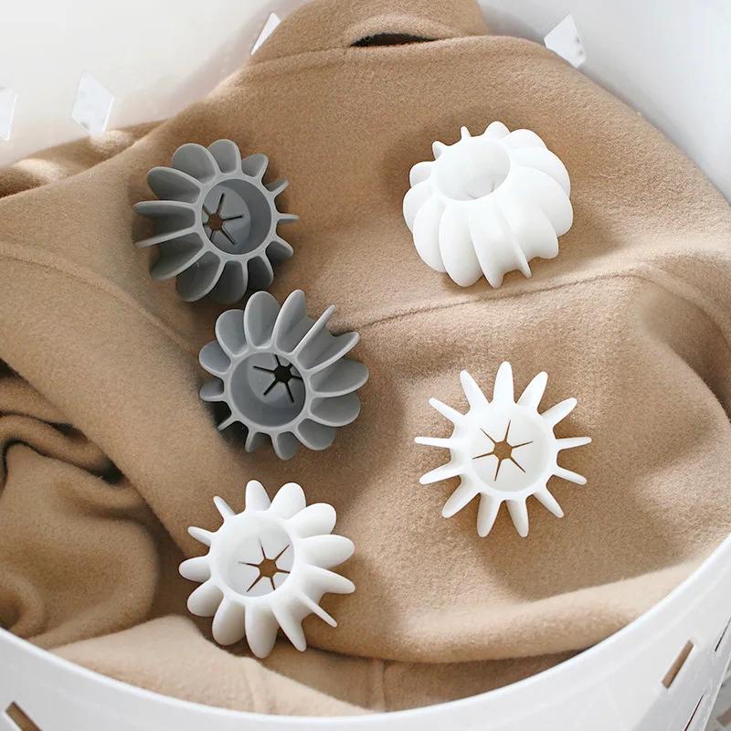 New arrival 10pcs Silicone Laundry Balls Clothes Stain Removal and Knot Prevention Cleaning Ball Reusable Pet Hair Remover Cleaner Tools for washing machine Prevent Clothes from Tangling