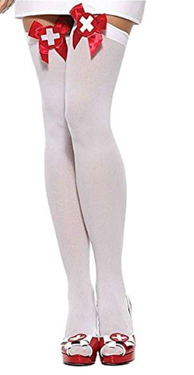 New arrival Sexy Nurse cosplay knee length stockings socks for women  sexy