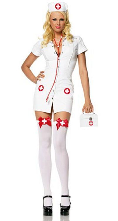 New arrival Sexy Nurse cosplay knee length stockings socks for women  sexy